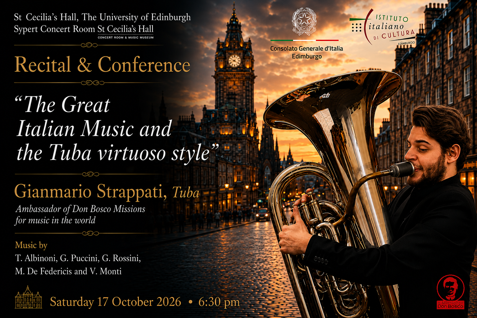 Recital Conference “The Great Italian Music and the Tuba virtuoso style”